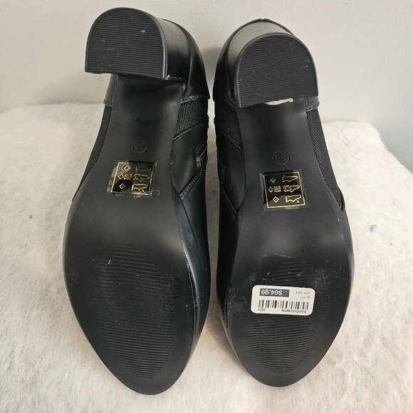 Bottines à talon bloc Kstudio noires - Picture 5 of 7